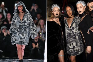 Las hermanas Hadid acompañaron a la intérprete en el show.