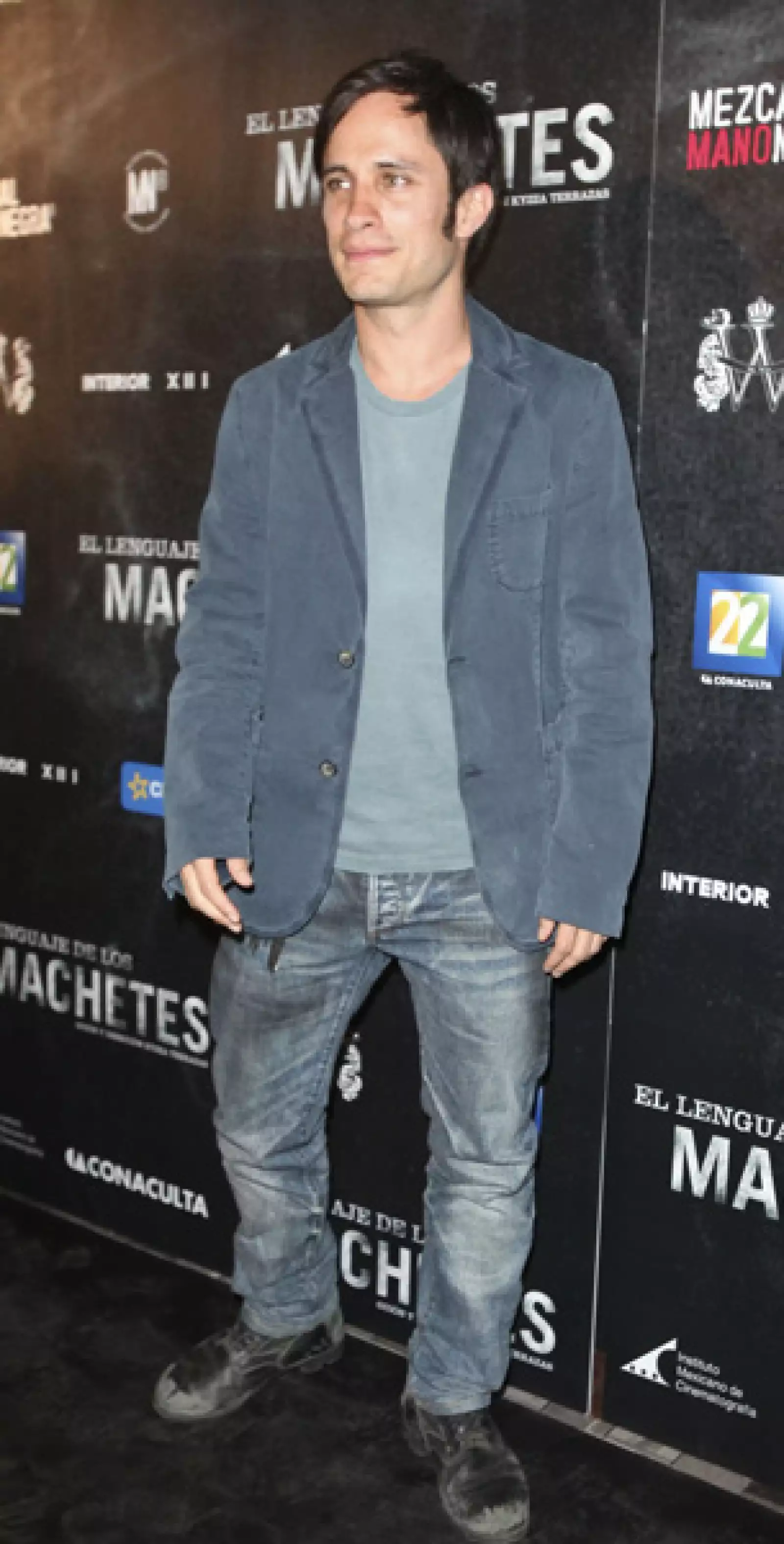 Gael García acudió en apoyo del elenco de la cinta mexicana.
