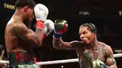 Foto de Gervonta Davis durante la pelea de box contra Lamont Roach en marzo de 2025.