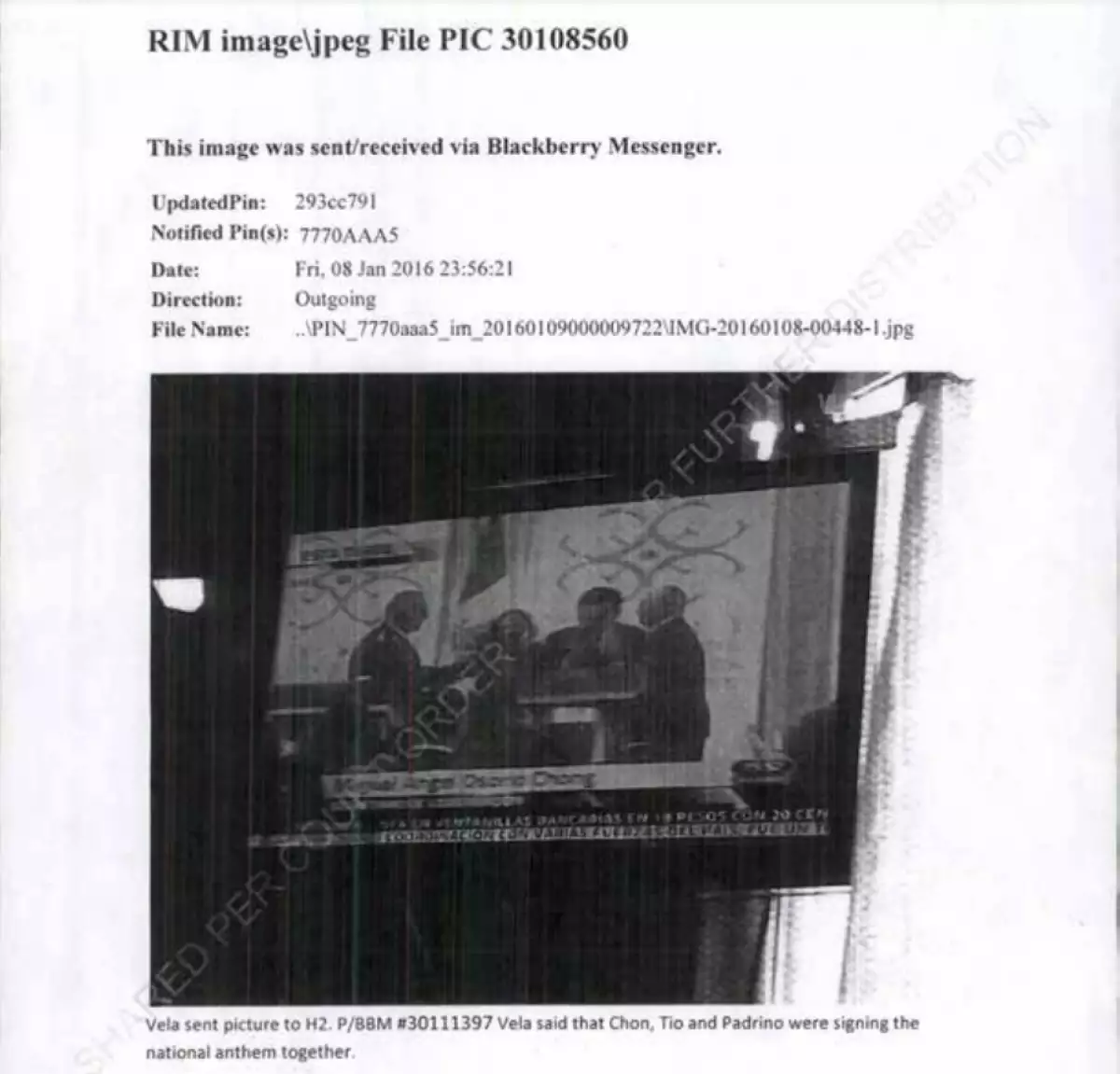 Esta es la imagen que el narcotraficante conocido como "El H3", le envió a su hermano "El H2", lo que dio pie a que los agentes de la DEA identificaran al "Padrino" a Chong y al "El tío".