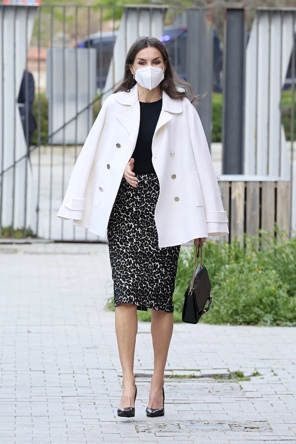 Queen Letizia Attends A Meeting At FAD Youth Foundation