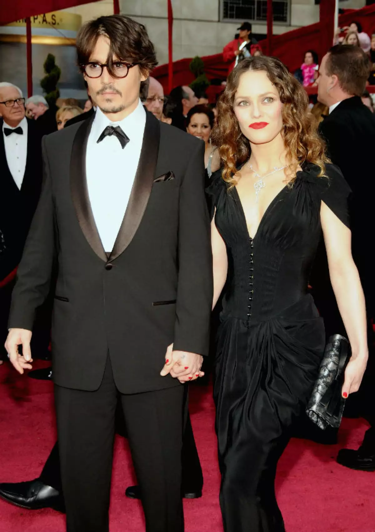 Vanessa Paradis con Johnny en los Oscar de 2008, donde la relación ya se tambaleaba.