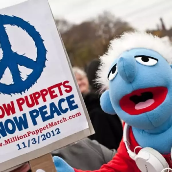 Los muppets marchan en Washington