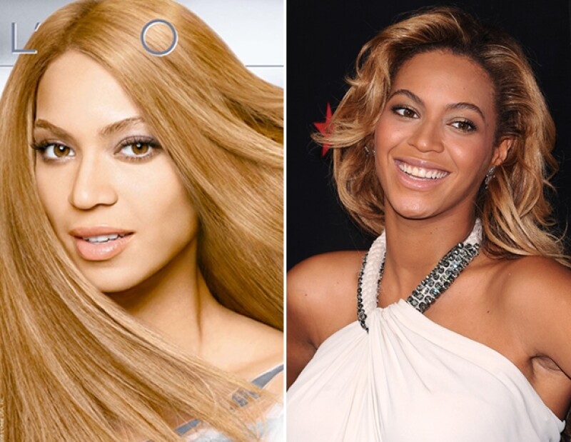 Cuando este anuncio de L´Oreal salió a la luz, el público notó a Beyonce un poco distinta.