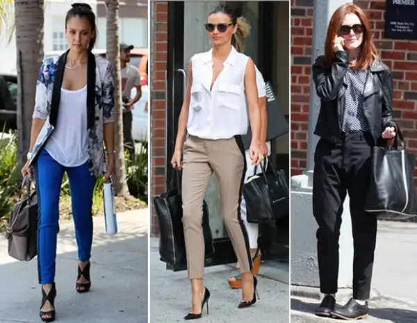 Jessica Alba, Miranda Kerr y Julianne Moore en diferentes estilos los llevan de manera espectacular.