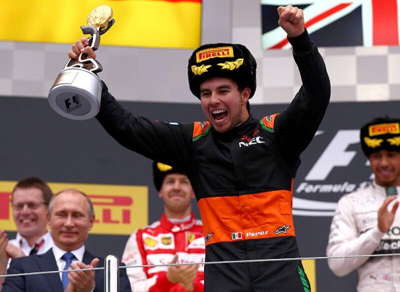 podios checo perez rusia 2015