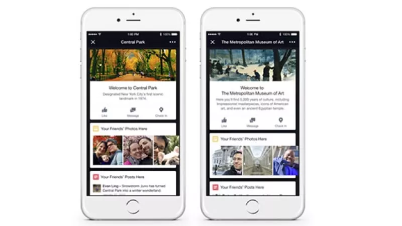 facebook foursquare lugares