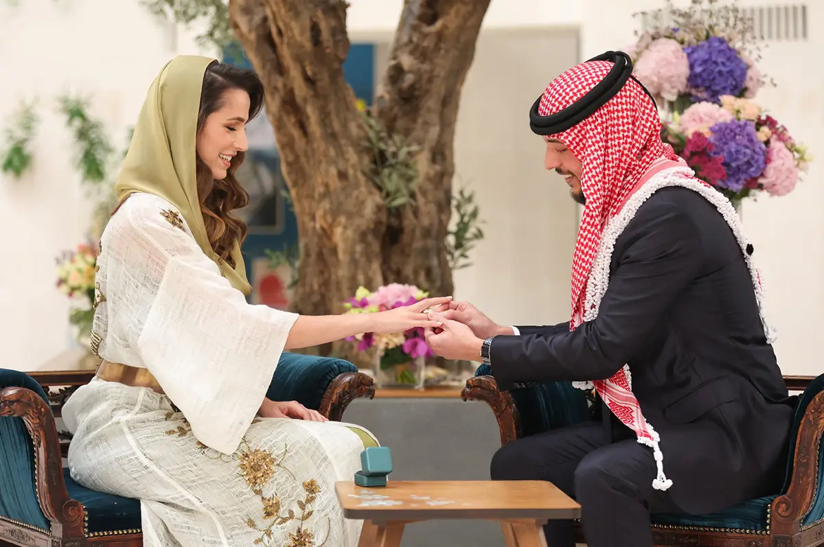 Jordan's Crown Prince Al Hussein bin Abdullah II engagement to Rajwa Khaled bin Musaed bin Saif bin Abdulaziz Al Saif, in Amman, Amman, Jordan - 17 Aug 2022