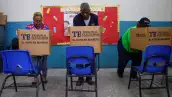People vote on the day of the general election, in Panama City, Panama, May 5, 2024.