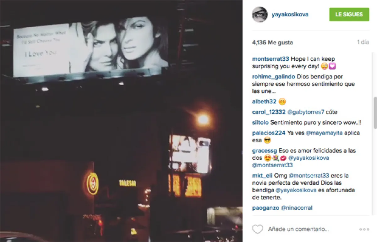 La conductora de Mojoe le dejó un mensaje a Yaya en el post que compartió del panorámico, en el que dice que espera seguir sorprendiéndola.
