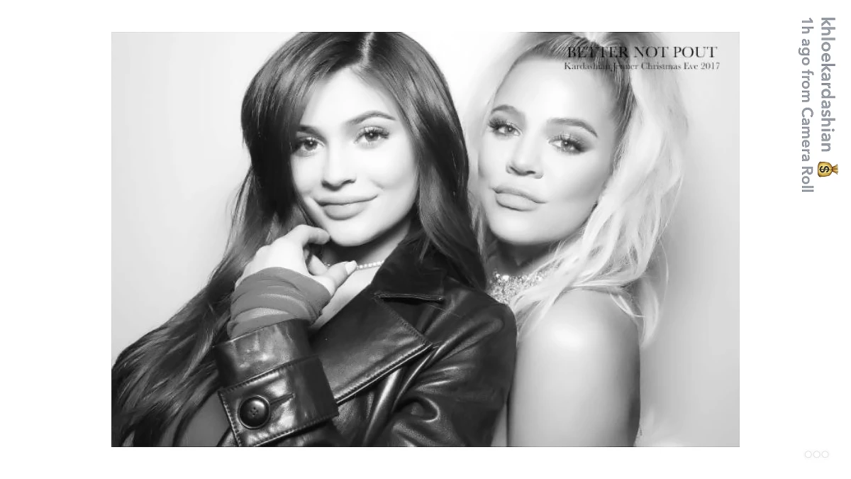 Kylie Jenner y Khloé Kardashian en la fiesta de Navidad 2017