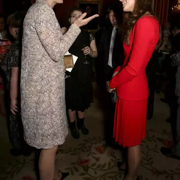 Uma Thurman fue una de las personalidades que tuvo oportunidad de intercambiar algunas palabras con Kate.