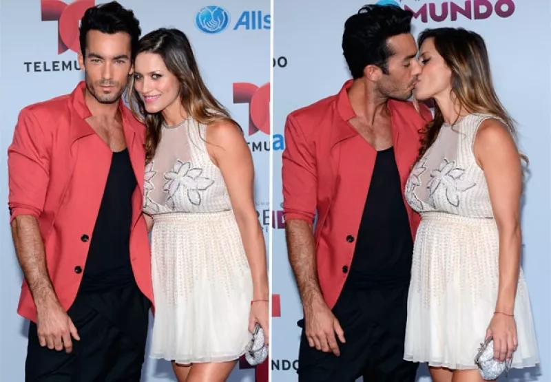 La actriz argentina acompañó a Aarón Díaz a los Premios Tu Mundo 2014 a menos de una semana de haber recibido a su segunda hija, Regina.