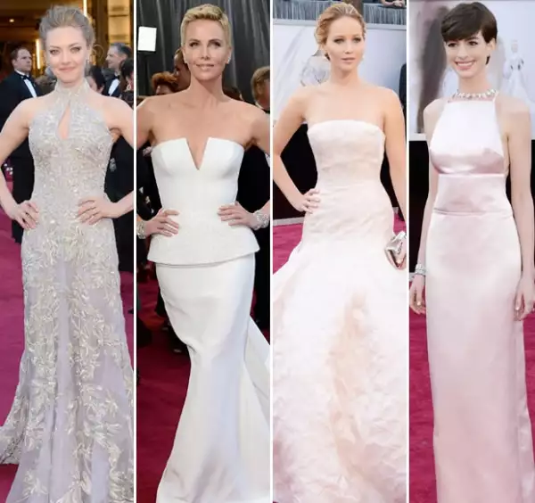 Los tonos claros fueron los favoritos de las famosas.