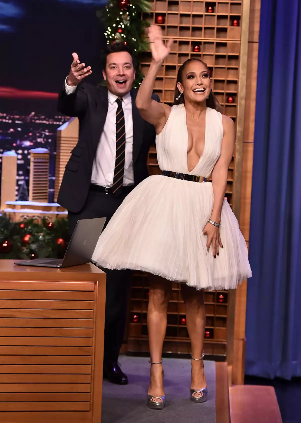 Jennifer Lopez Visits "The Tonight Show Starring Jimmy Fallon"