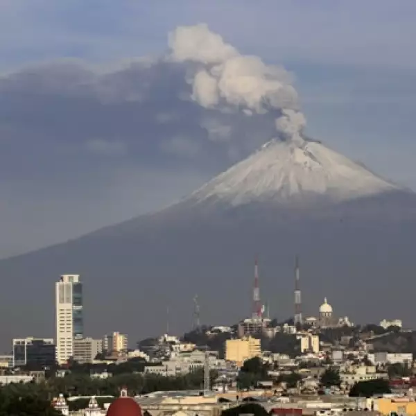 vista desde la ciudad del volcan