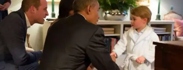 Príncipe George y Barack Obama