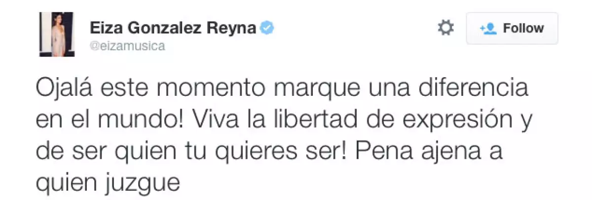 Por último, un mensaje en español mostró su posición ante la situación.