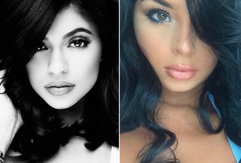 Kylie Jenner en la imagen de la izquierda, Demi Rose en la imagen de la derecha.