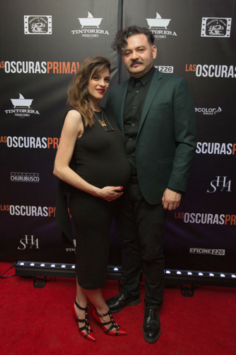 Irene y su pareja Quique Rangel, minutos antes de la premiere de la película.