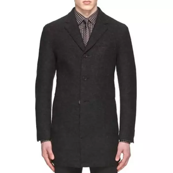 Refina tu estilo con este abrigo de Ermenegildo Zegna confeccionado en tejido jersey estilo fieltro.