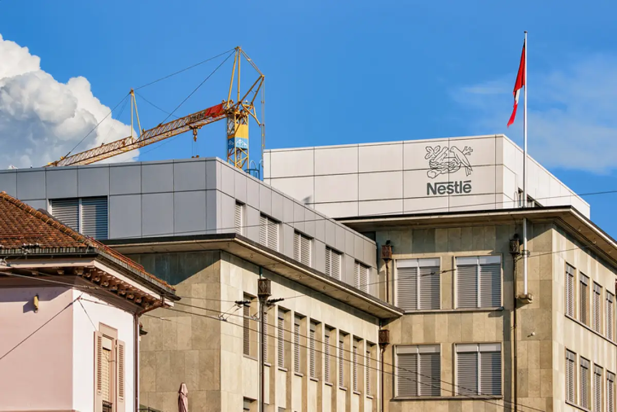 Volkswagen car maker logo on a building of czech dealership