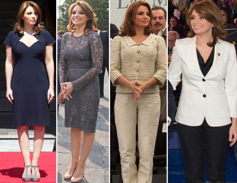 Vestidos a la rodilla son parte de su colección.