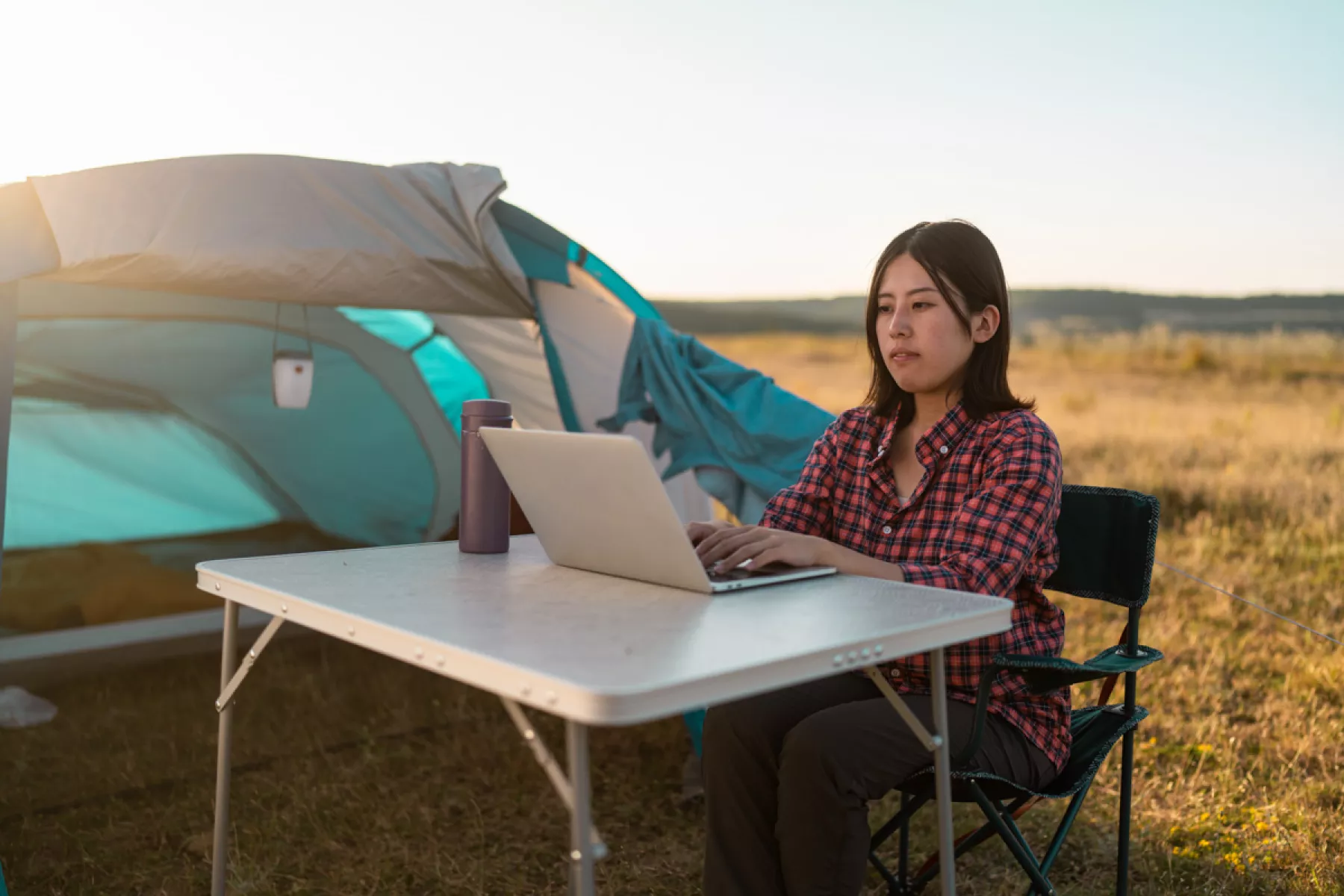 (Fotografía temática de nómadas digitales)