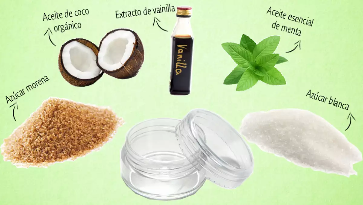 Exfoliante de menta y vainilla.