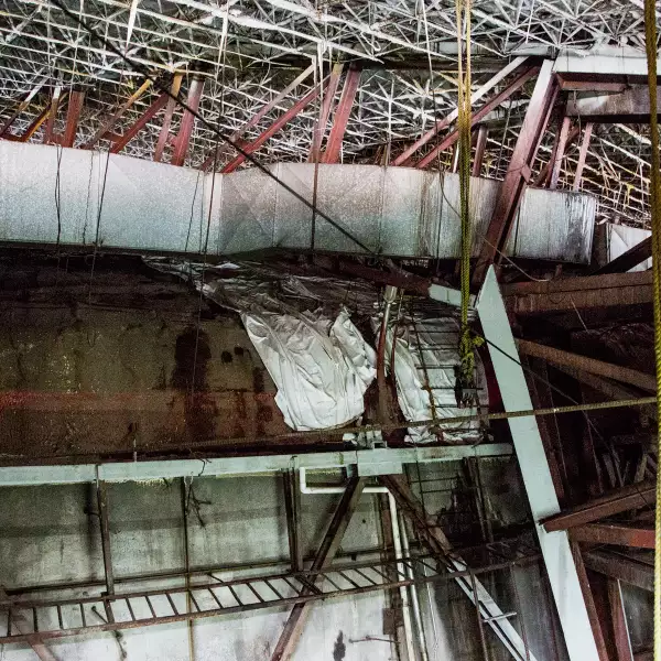 El Polyforum ocupa 1,500 m2 de un total de 8,000 m2