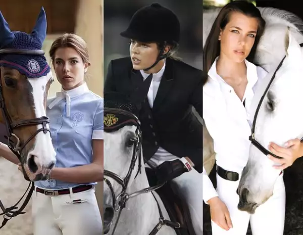 Carlota realiza equitación desde los cuatro años. Aquí porta piezas de la colección de la firma Gucci confeccionada especialmente para ella.