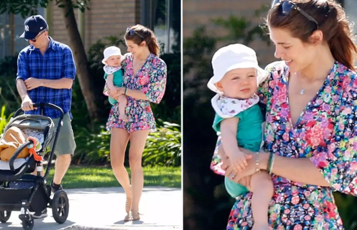 La hija de Carolina de Mónaco lució un corto playsuit durante un paseo con su familia por Venice Beach, California.