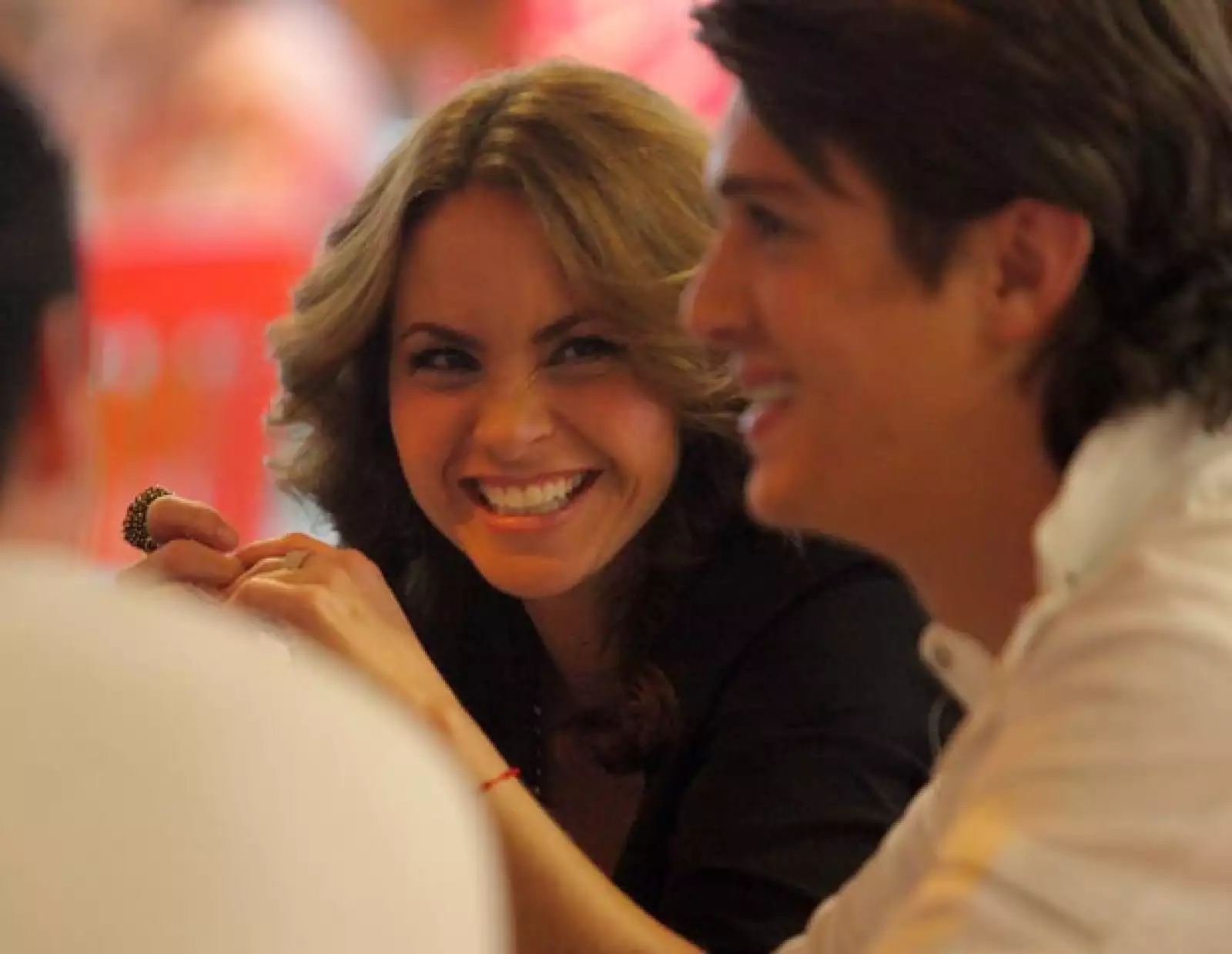 La coach de La Voz México se mostró sonriente en todo momento.