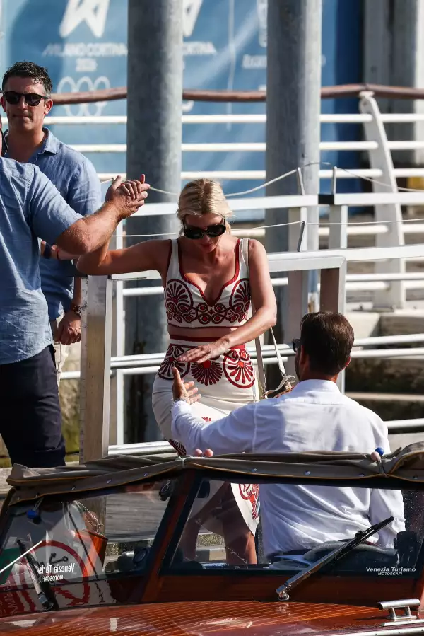 Arrivals ahead of the expected wedding of Amazon founder Jeff Bezos and Lauren Sanchez, in Venice