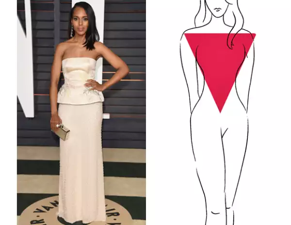 Este tipo de cuerpo tiene los hombros más anchos y la parte inferior más angosta.