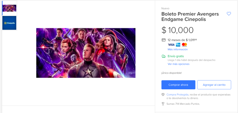 Avengers en 10,000 pesos