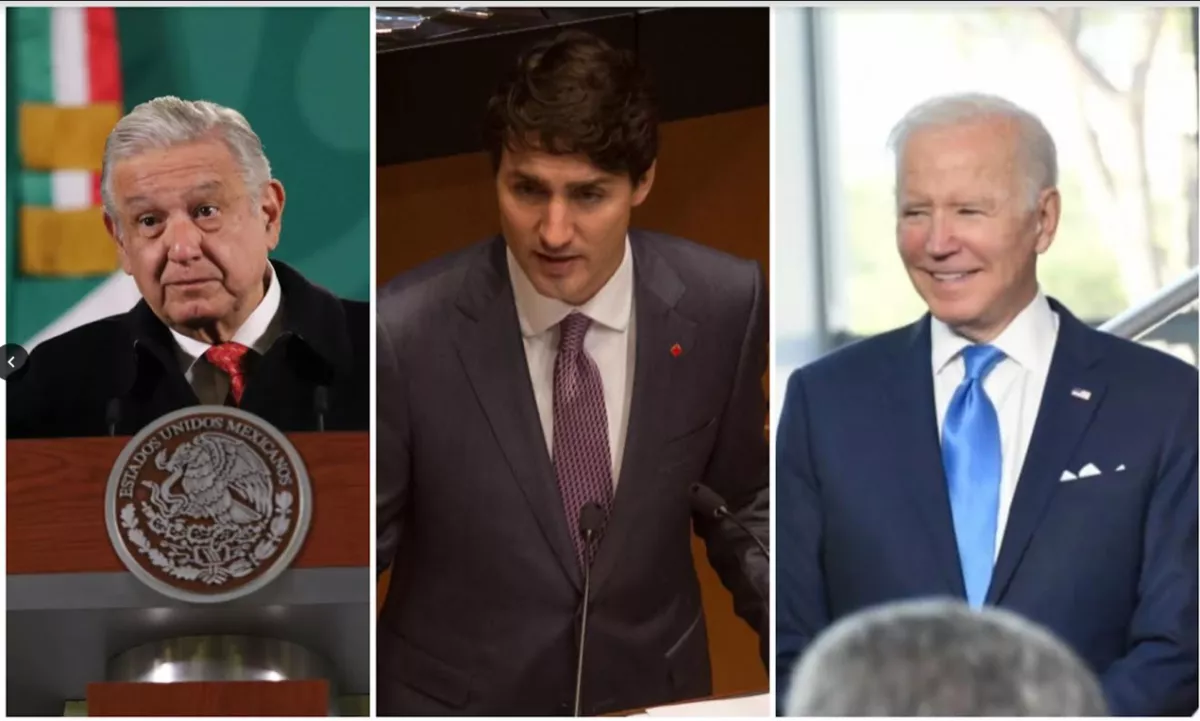AMLO, Justin, Tudeau y Joe Biden