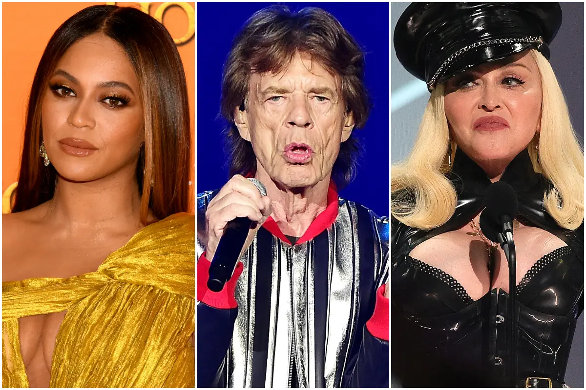 Beyoncé, Mick Jagger y Madonna