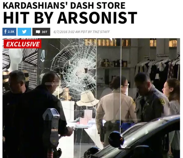 Un hombre intentó incendiar la tienda rompiendo uno de los aparadores.