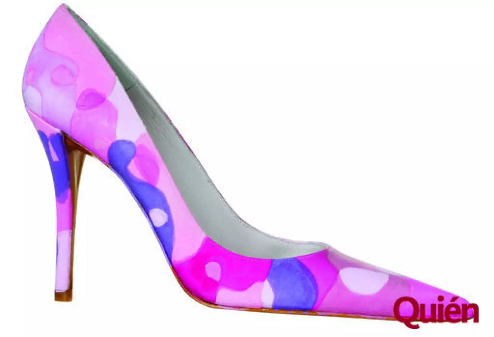 Zapato en tonos rosas y morados