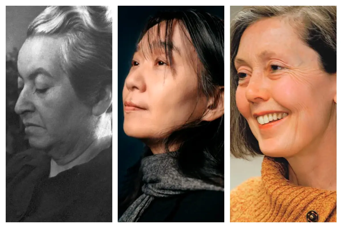 Gabriela Mistral, Hank Kang, Anne Carson ganadoras del premio Nobel de Literatura. 
