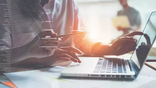 Creative team working on a project in loft office