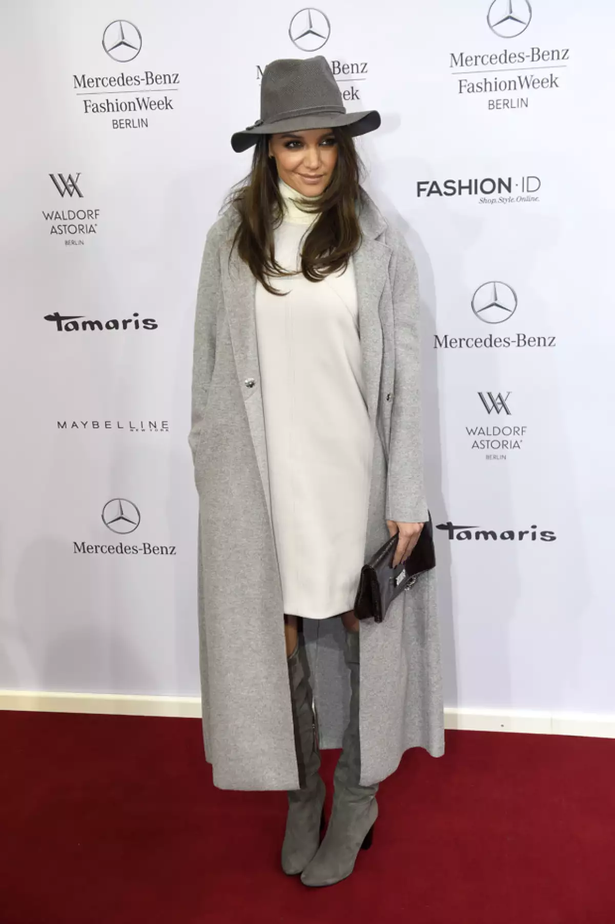 Así se veía Katie Holmes hace algunas semanas durante la semana de la moda en Berlín.