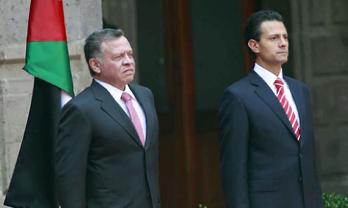 Este jueves se reunieron Abdalá II -.izq- y Peña Nieto –der. (Foto: Notimex)
