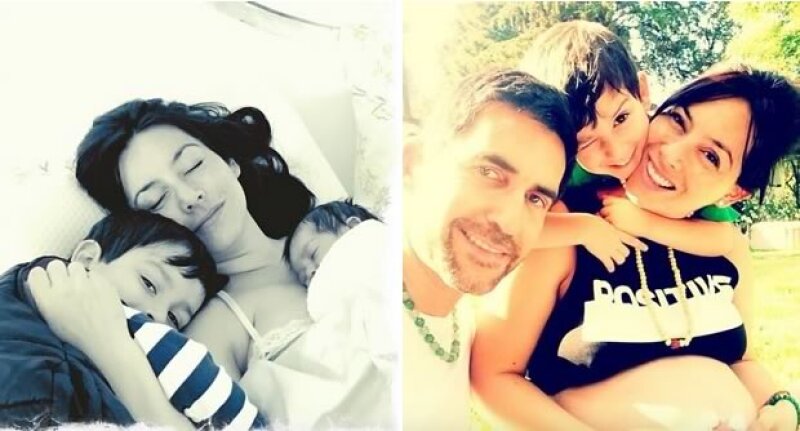 Eamonn Sean acompañado de su familia.