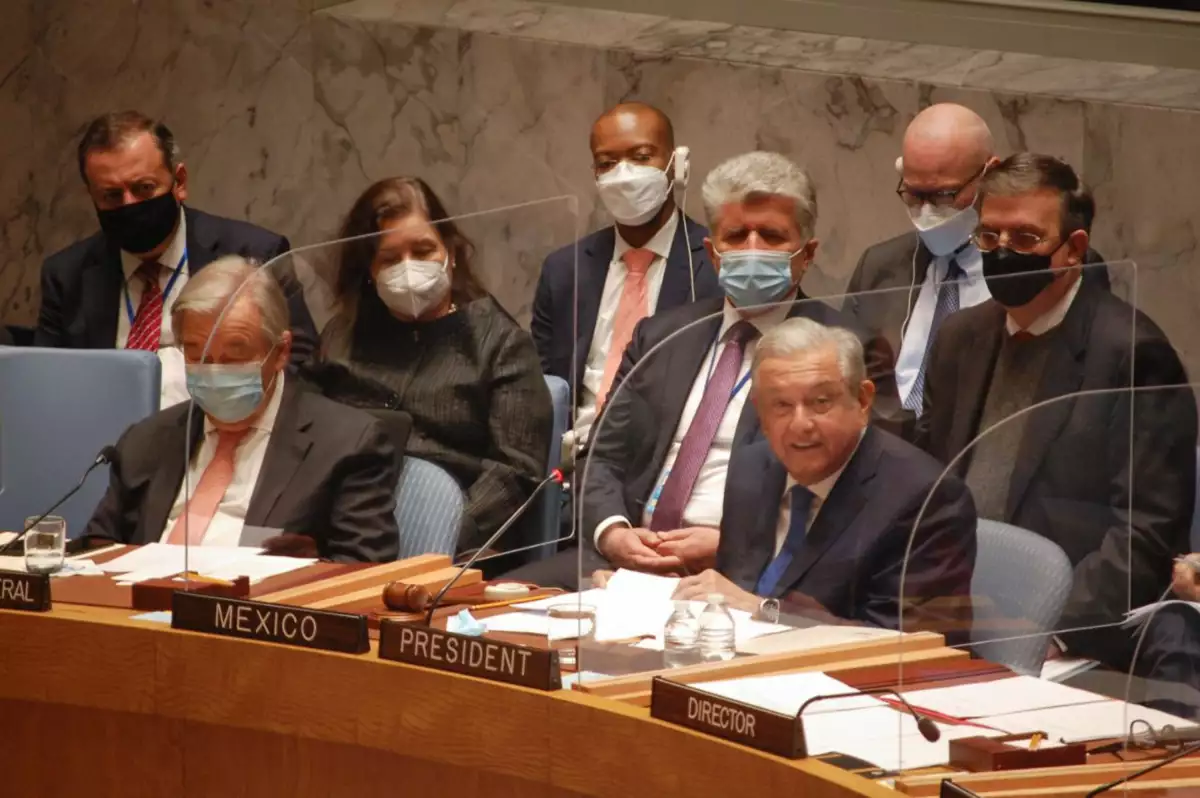 El presidente Andrés Manuel López Obrador presidió este martes el Consejo de Seguridad de la ONU.