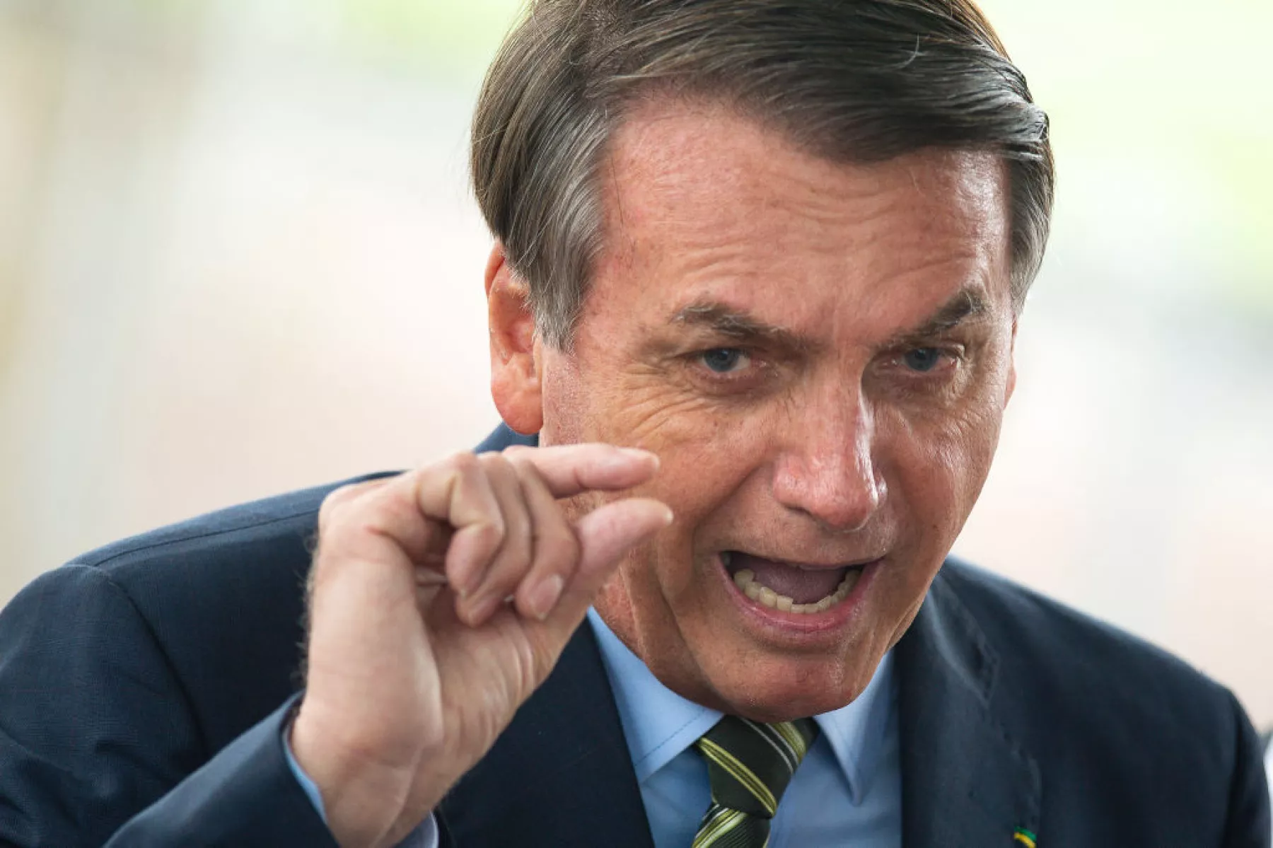 Brazilian President Jair Bolsonaro Speaks with the Press and also Holds a Press Conference Amidst the Coronavirus (COVID - 19) Pandemic