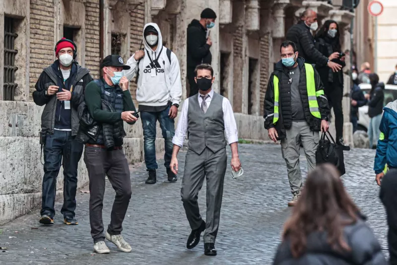 'Mission Impossible 7 - Libra' on set filming, Rome, Italy - 24 Nov 2020