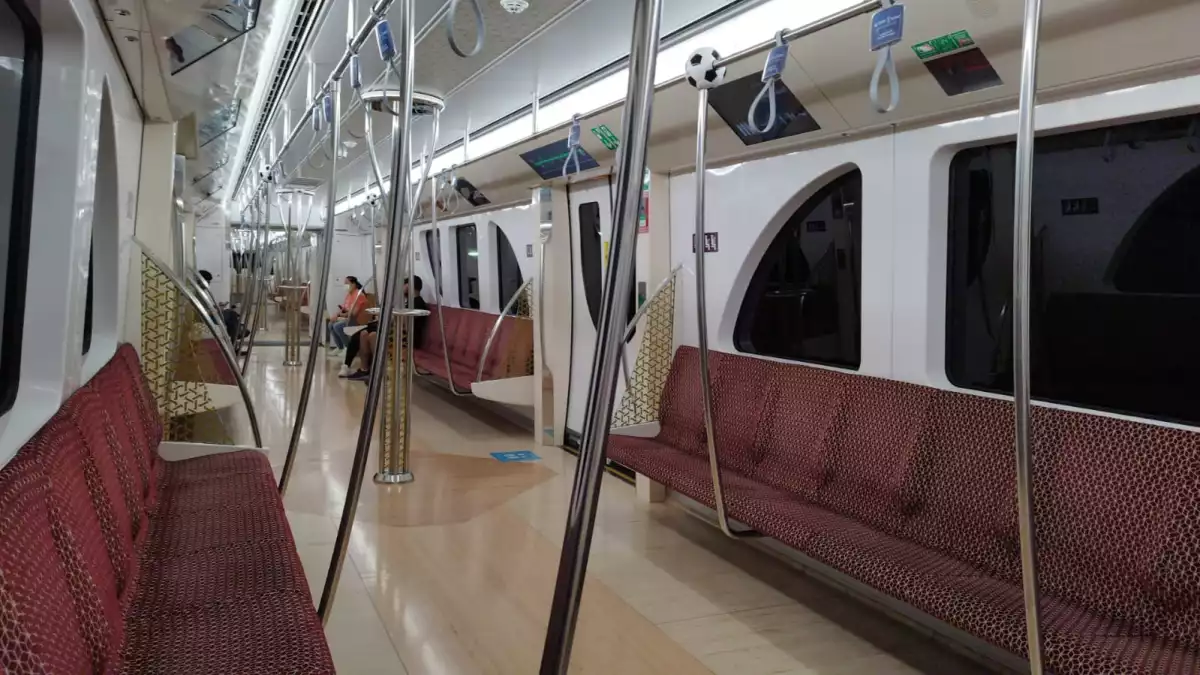 Interior del Metro de Qatar