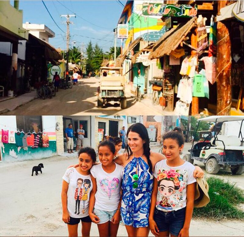 Karla quedó encantada con los habitantes de la isla.